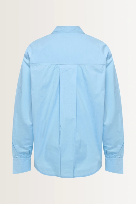 Effen blouse met afneembare stropdas