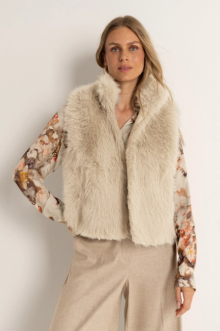 Fake fur bodywarmer