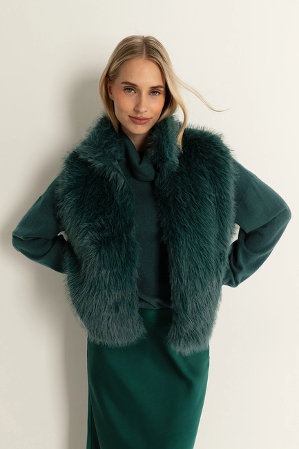 Fake fur bodywarmer