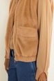 Faux-fur gilet met opstaande kraag