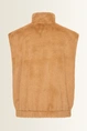 Faux-fur gilet met opstaande kraag
