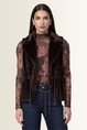 Faux fur gilet met reverskraag Monari