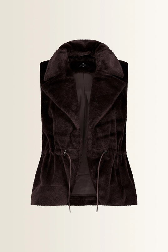 Faux fur gilet met reverskraag Monari