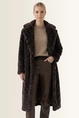 Faux fur mantel met leopardprint OUI