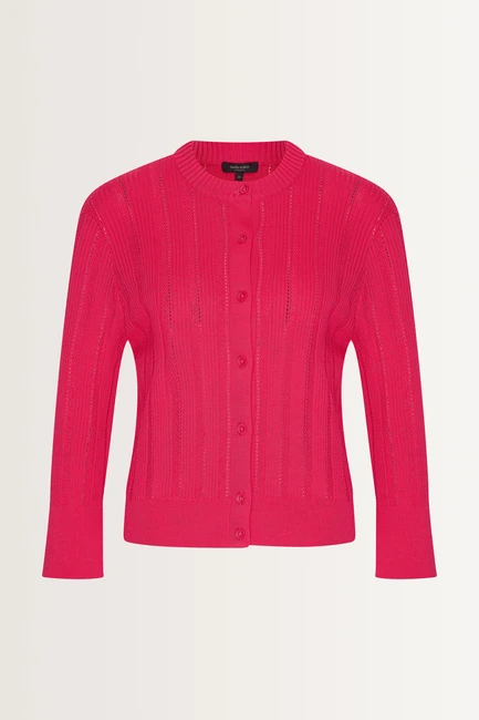 Fijngebreid vest ajourrib