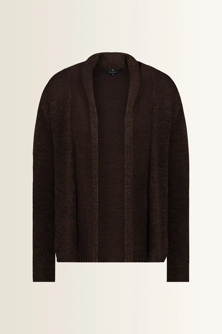 Fijngebreid vest met shawlkraag Monari