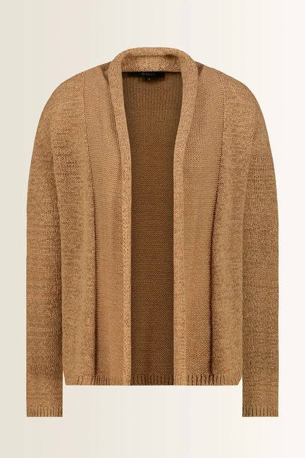 Fijngebreid vest met shawlkraag Monari
