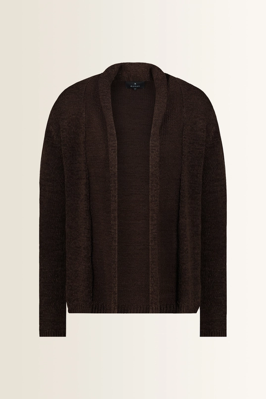 Fijngebreid vest met shawlkraag Monari