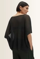Fijngebreide poncho met crinkle structuur Beyara cape Someday