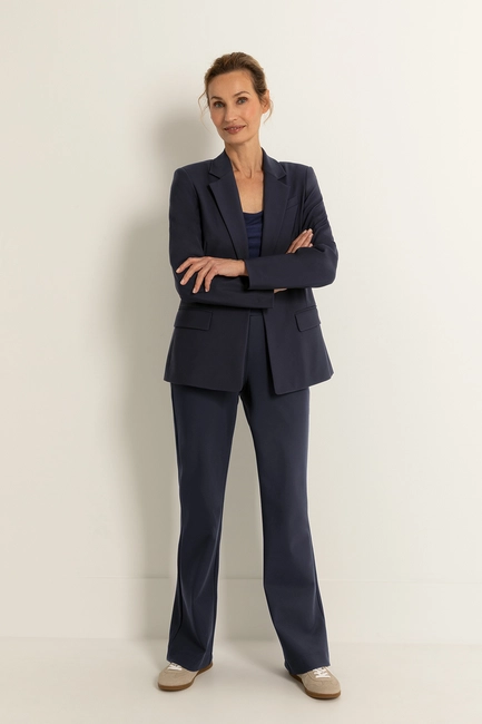 Flared broek in travelkwaliteit