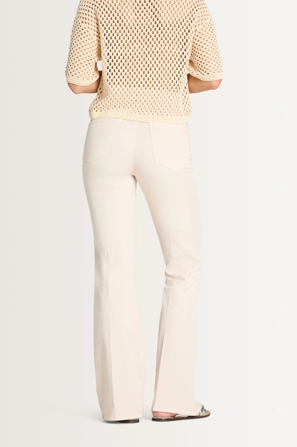Flared broek met persnaad Fabienne Cambio