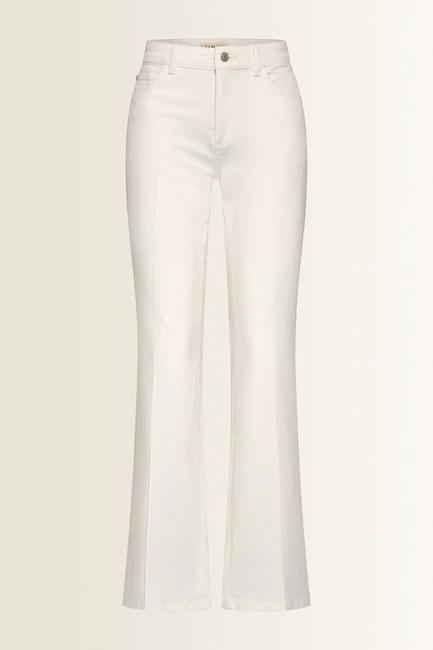 Flared broek met persvouw Fleur