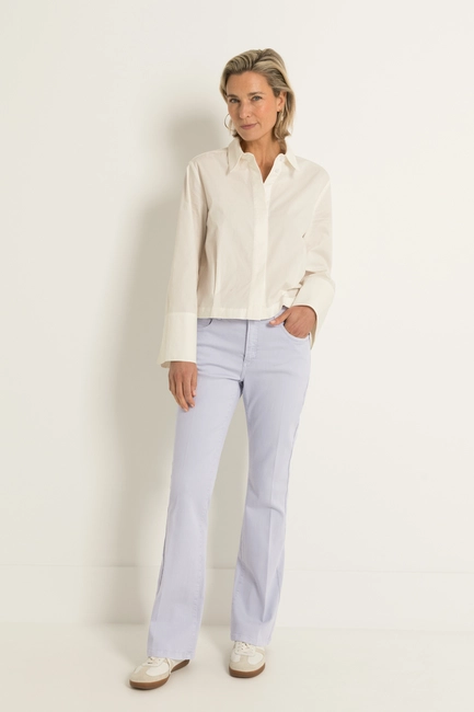 Flared broek met persvouw Fleur