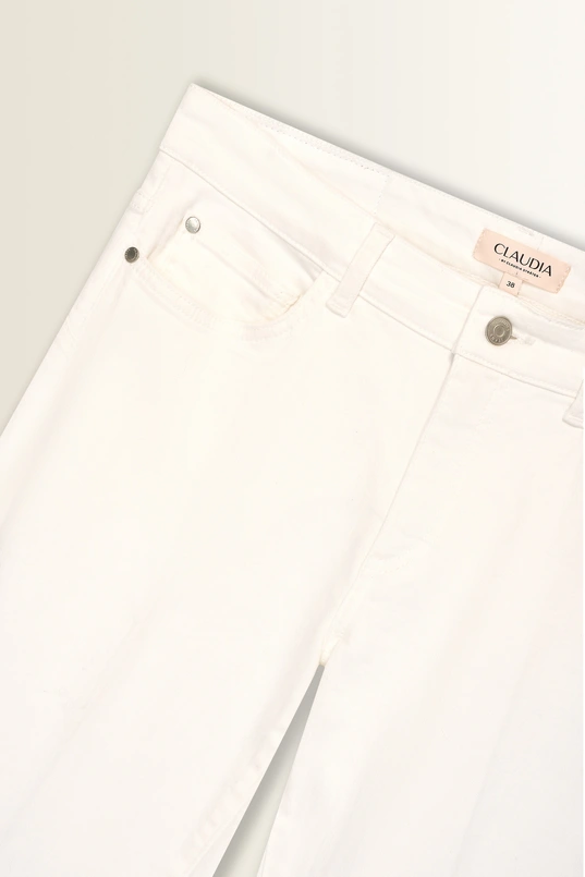 Flared broek met persvouw Fleur