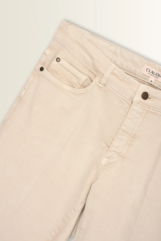 Flared broek met persvouw Fleur