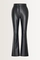 Flared faux leren broek