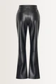 Flared faux leren broek