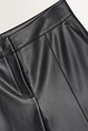 Flared faux leren broek
