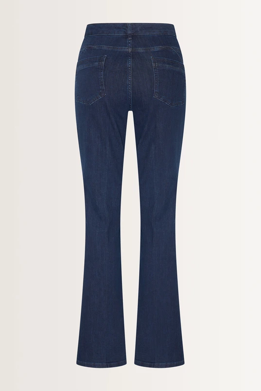 Flared jeans met egale wassing