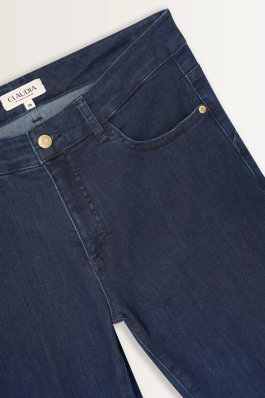 Flared jeans met egale wassing