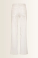 Flared jeans met gevlochten tailleaccent