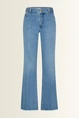 Flared jeans met gevlochten tailleaccent