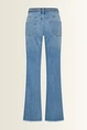 Flared jeans met gevlochten tailleaccent