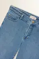 Flared jeans met gevlochten tailleaccent