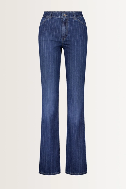 Flared jeans met krijtstreep ZURI136-High Gardeur
