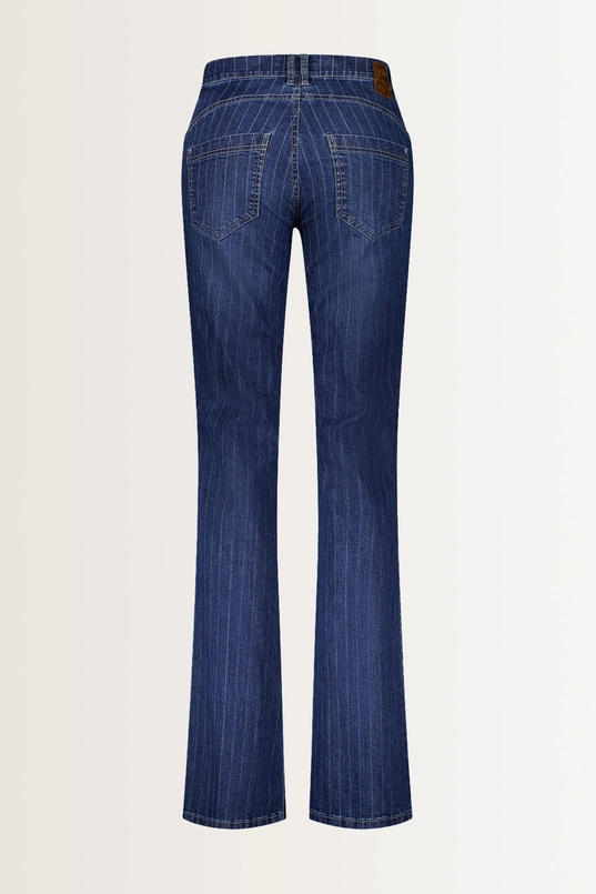 Flared jeans met krijtstreep ZURI136-High Gardeur