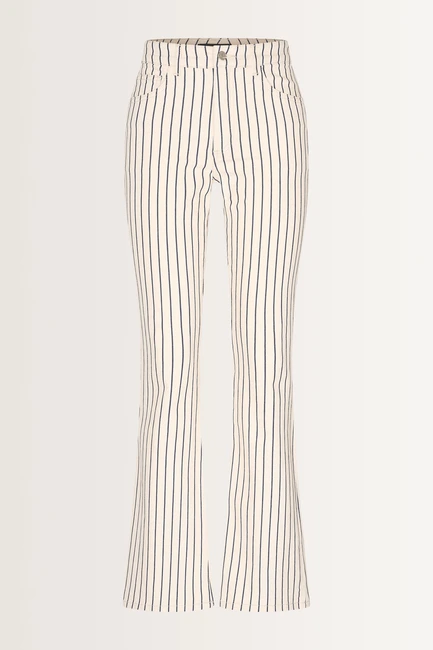 Flared jeans met krijtstreep