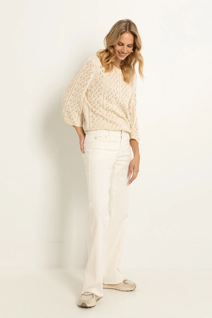 Flared jeans vlechtaccent