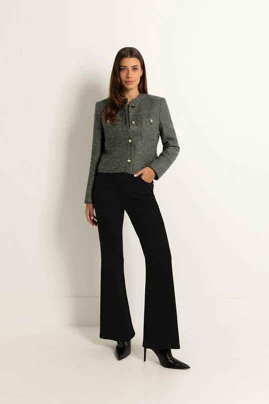 Flared low rise broek