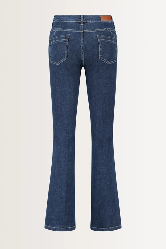 Flared low rise jeans