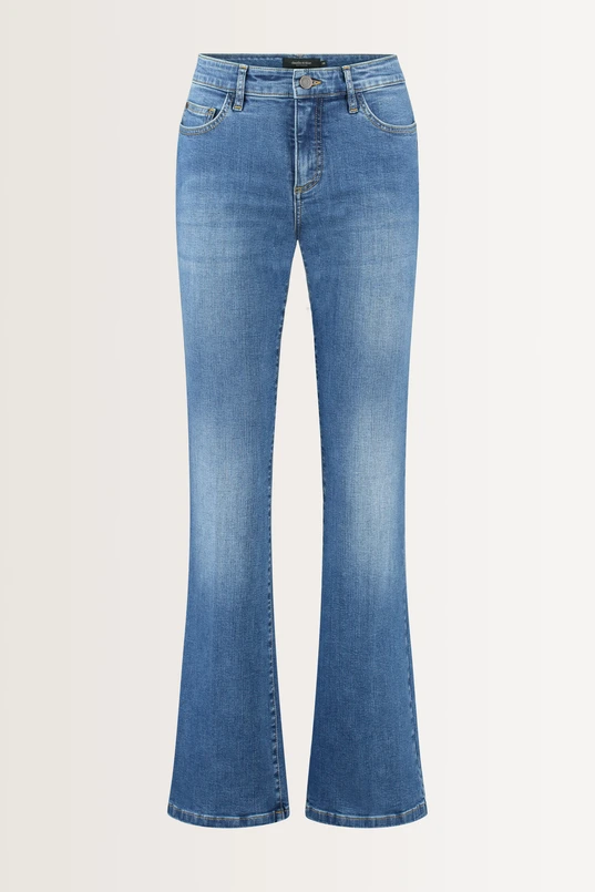 Flared low rise jeans