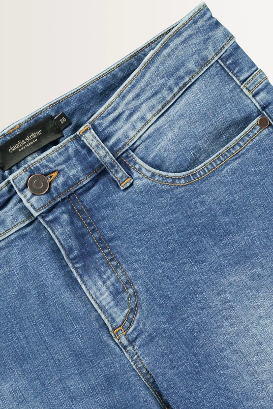 Flared low rise jeans