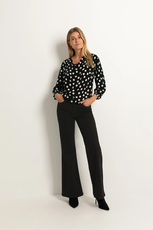Flared mid rise jeans