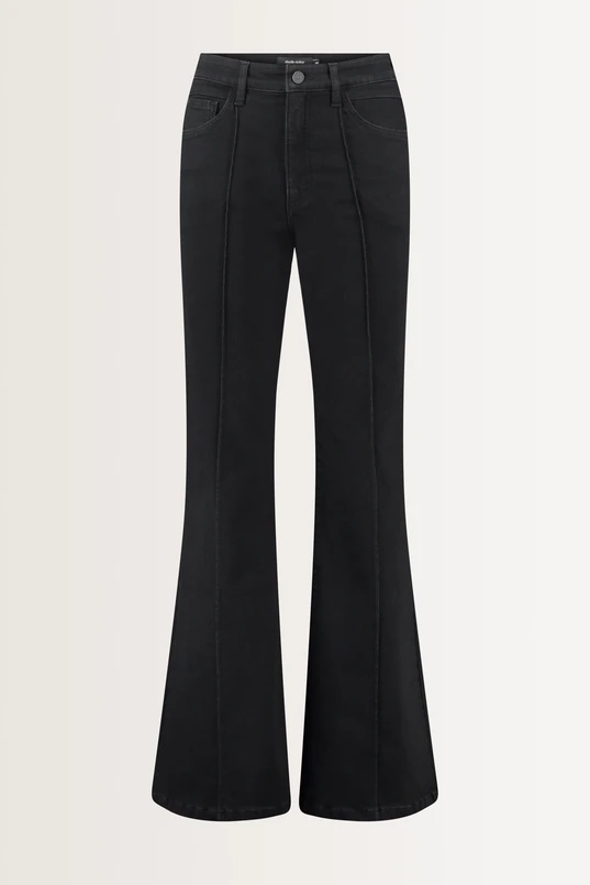Flared mid rise jeans