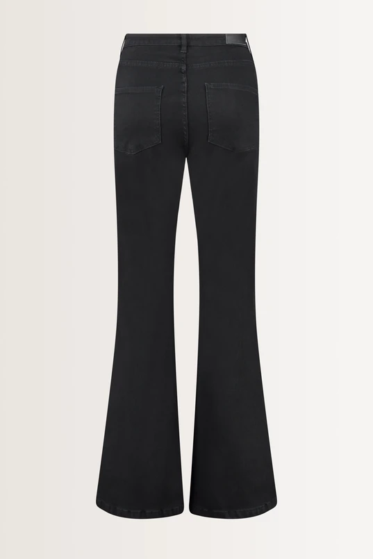Flared mid rise jeans