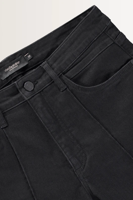 Flared mid rise jeans