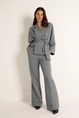 Flared pantalon in melangestof