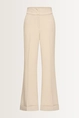 Flared pantalon in melangestof