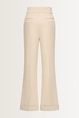 Flared pantalon in melangestof