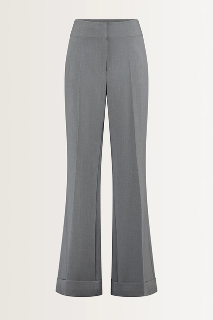 Flared pantalon in melangestof