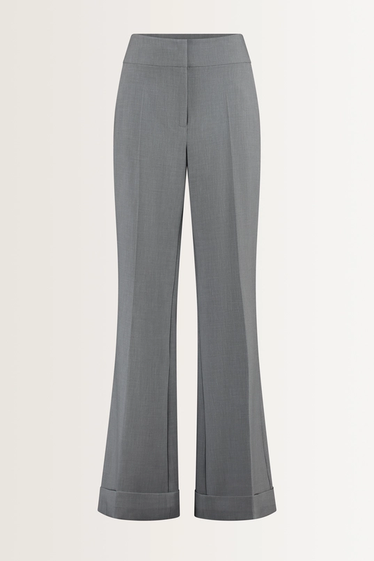 Flared pantalon in melangestof
