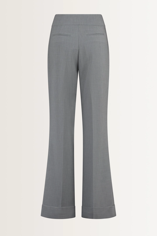 Flared pantalon in melangestof