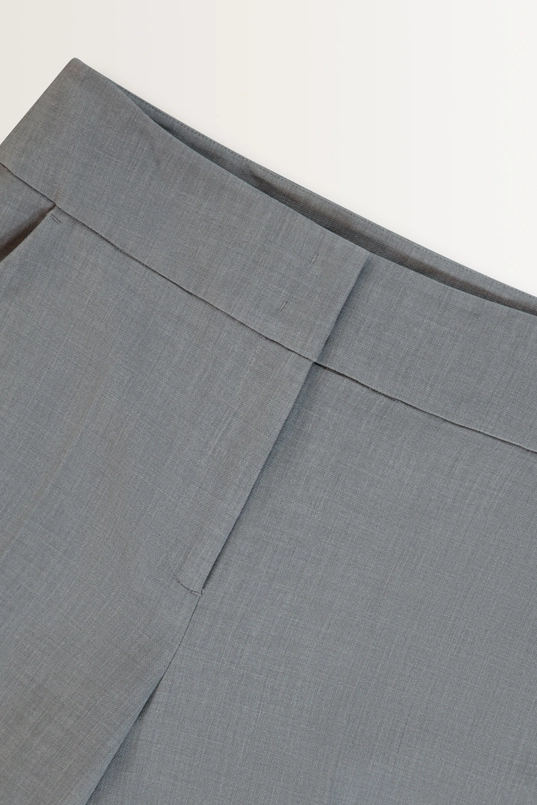 Flared pantalon in melangestof