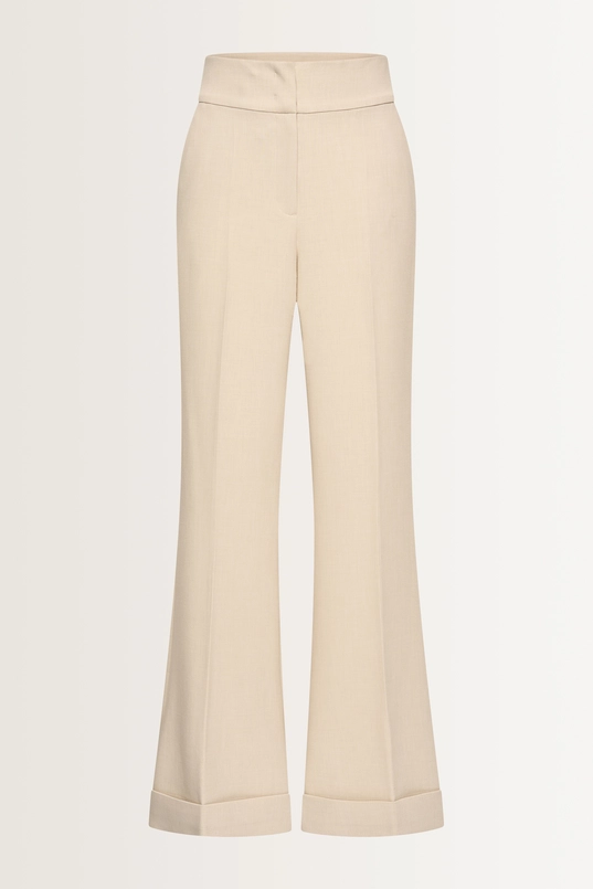 Flared pantalon in melangestof