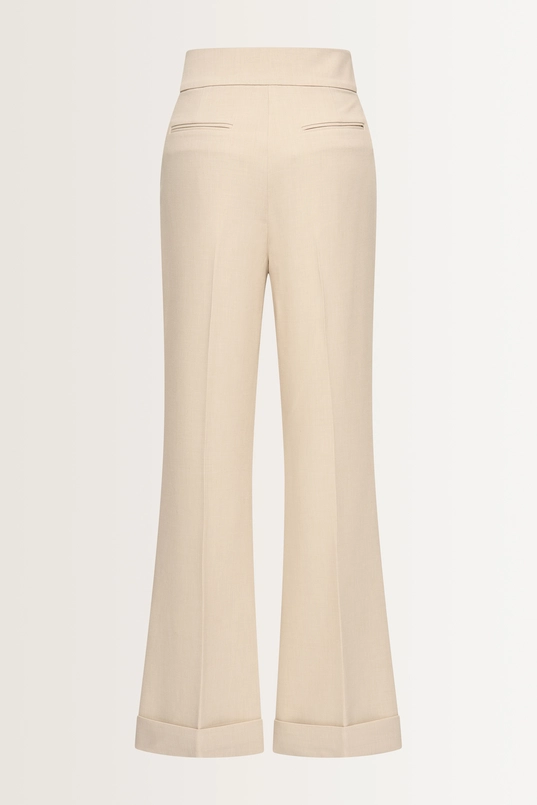 Flared pantalon in melangestof