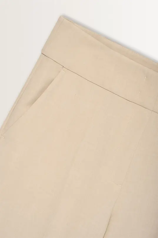 Flared pantalon in melangestof